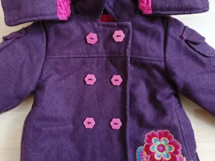 Manteau fille prune Orchestra 6 mois (67 cm) - photo numéro 2