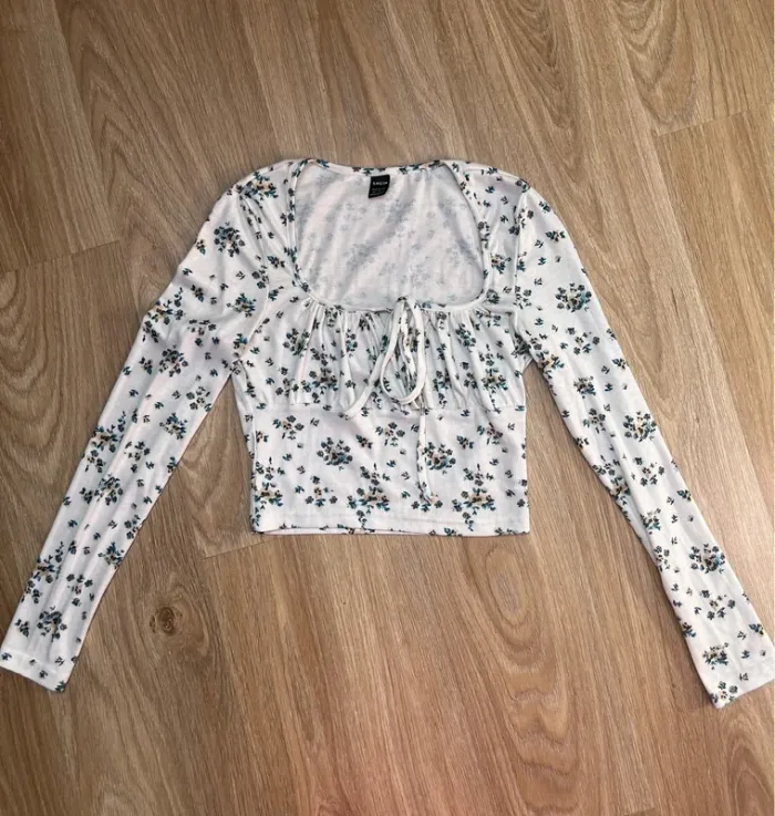 crop top manche longue avec fente