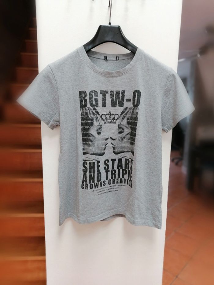 Tee-shirt BGTW-O Taille M, mesures données.