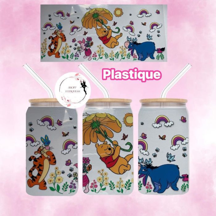 Winnie Parapluie UV DTF - Gobelet en plastique