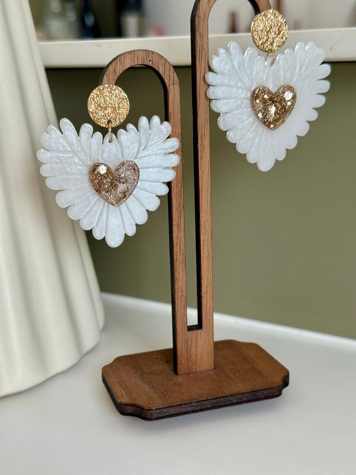 Boucles d’oreilles en résine UV - photo numéro 2