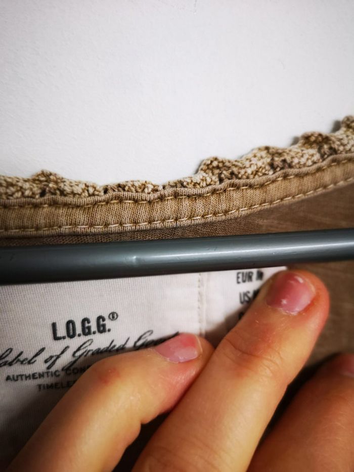 T shirt h&m moutarde marron M - photo numéro 3