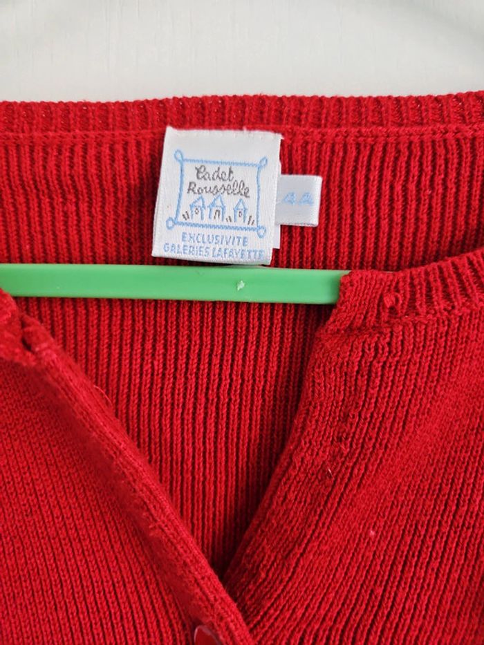 Gilet rouge fille 4 ans - photo numéro 2