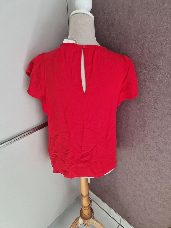 Blouse rouge Sud Express taille S neuve avec étiquette - photo numéro 2