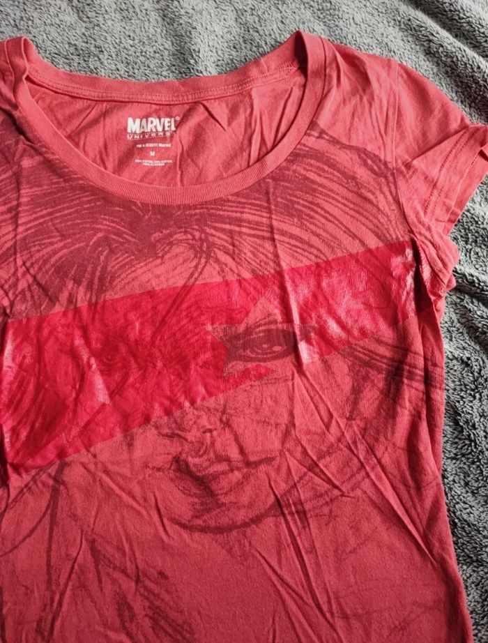 T-shirt Femme M Marvel rouge taille M coton - photo numéro 3