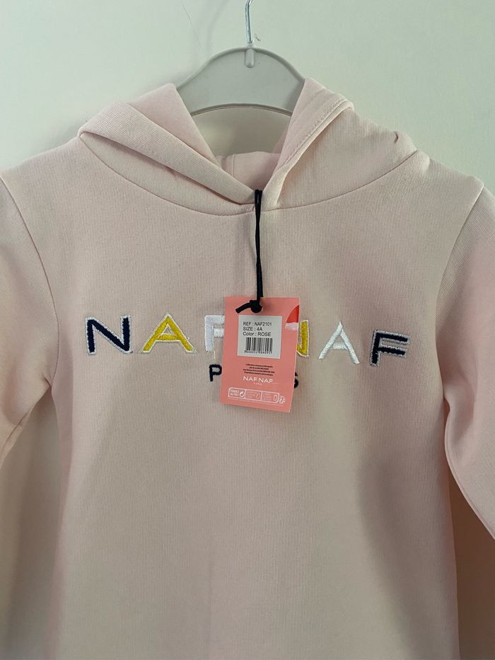 Sweat à capuche NAFNAF taille 4 ans neuf - photo numéro 3