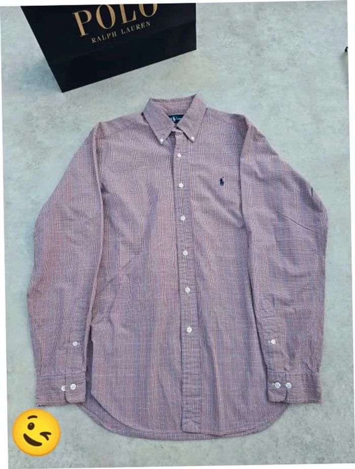 Chemise Ralph Lauren manche longue Taille M rouge Homme Men CHE115 - photo numéro 4