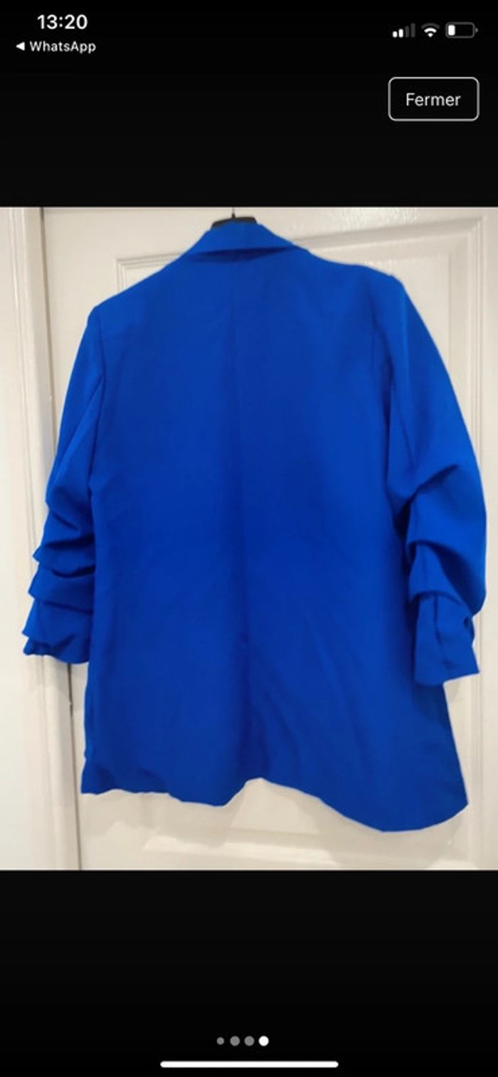 Taille unique veste tailleur blazer bleu - photo numéro 4