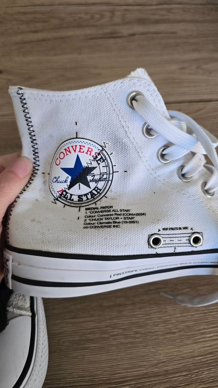 Converse blanches pointure 40 - photo numéro 3