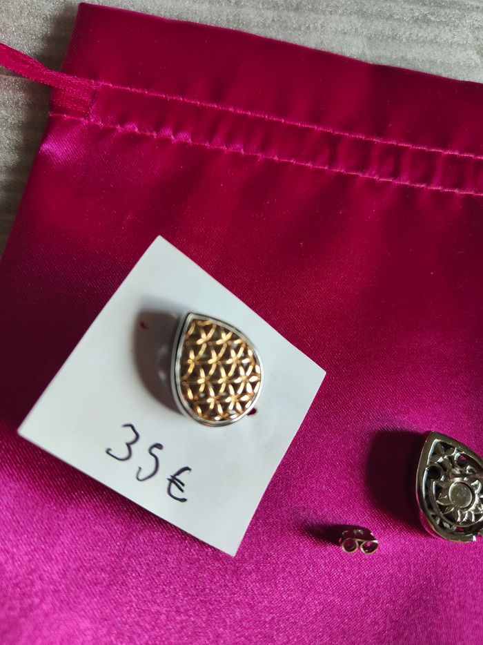 Parure collier pendentif boucles magnétiques fleur de vie - photo numéro 6