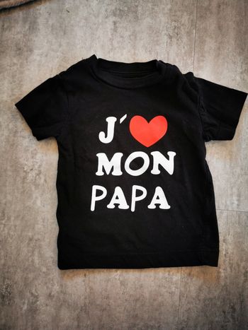 T-shirt noir bébé 3 mois