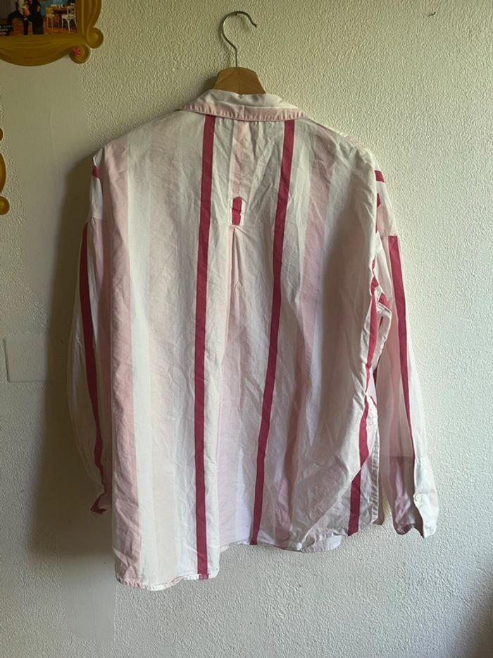 Chemise oversized rayée rose et blanche Lefties 36 - photo numéro 10