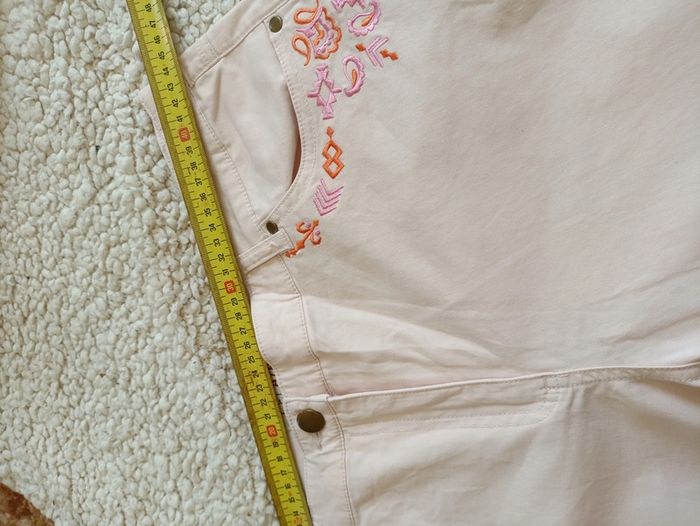 Pantalon rose clair brodé – Celaïa vintage cute kawai broderie - photo numéro 6