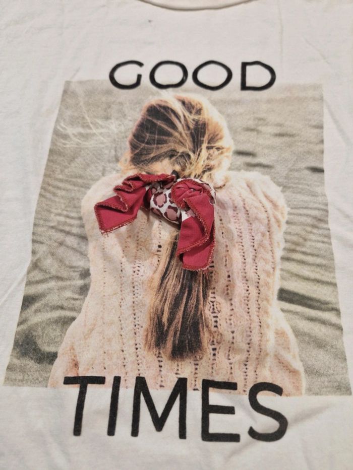 T-shirt en relief blanc - photo numéro 2