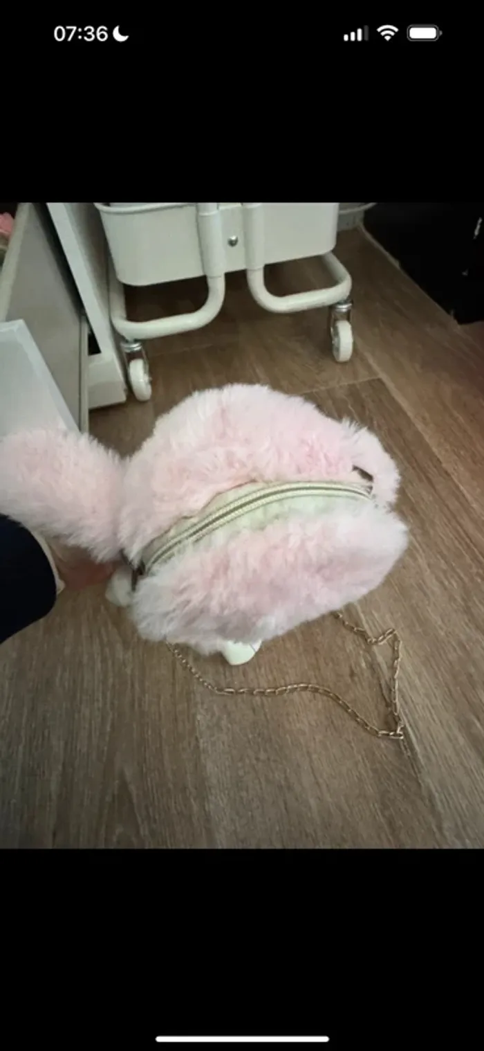 Sac peluche lapin bandouliere - photo numéro 4