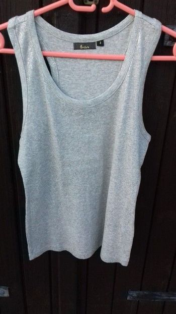 Débardeur gris pailleté
