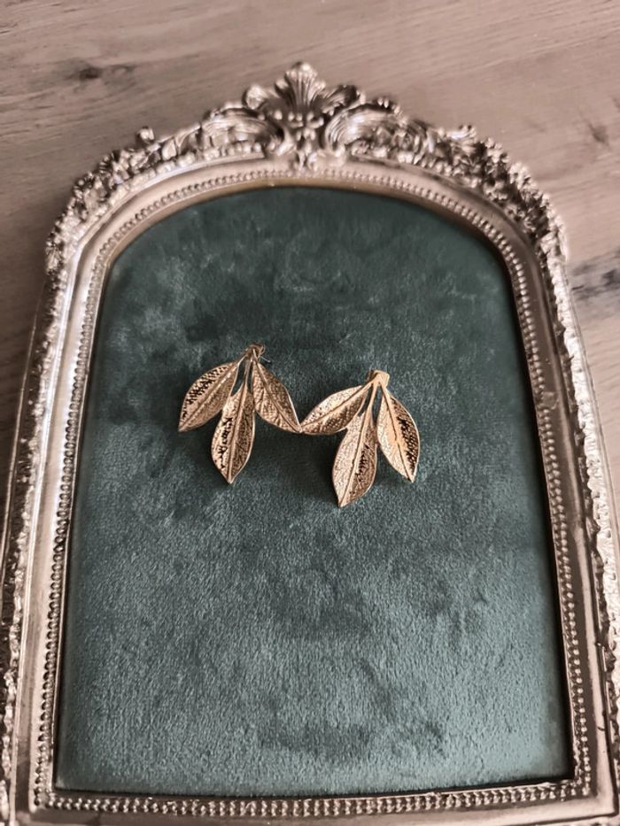 Boucles d'oreilles en acier inoxydable couleur or