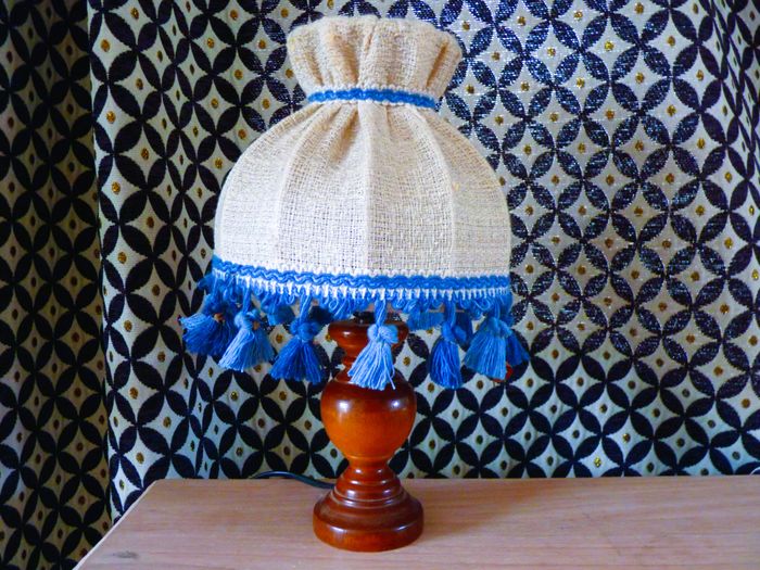 Lampe de chevet vintage TBE bois decoration luminaire bureau chambre