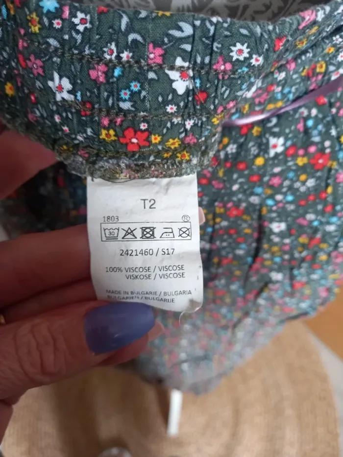 Pantalon fluide verre à fleurs - photo numéro 3