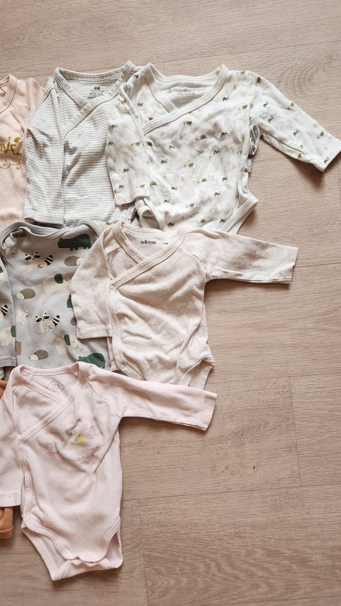 Lot de 12 bodies fille manches longues – 3 mois - photo numéro 6