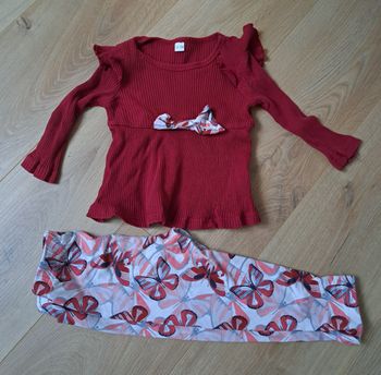Ensemble legging tee short manche longue