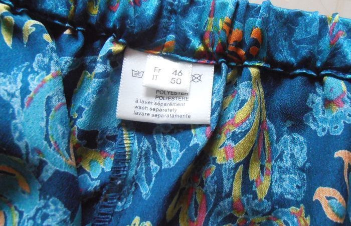 Bas de pyjama femme, fleuri, taille 46 3XL, vert foncé, satiné - photo numéro 5