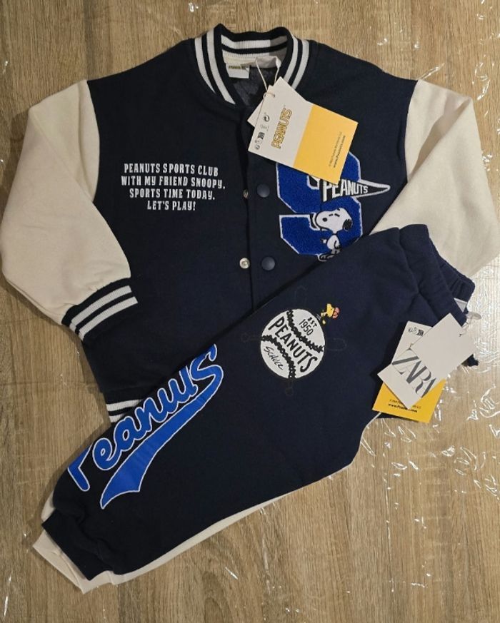 (Neufs non portés)🏷 🏷😍💙🥰superbe ensemble veste teddy et pantalon molleton snoopy 3ans garçon 🥰💙😍