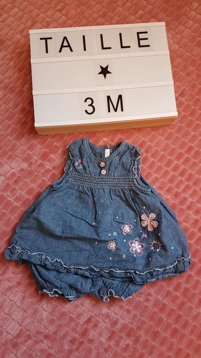 Robe en jean bébé 3 mois