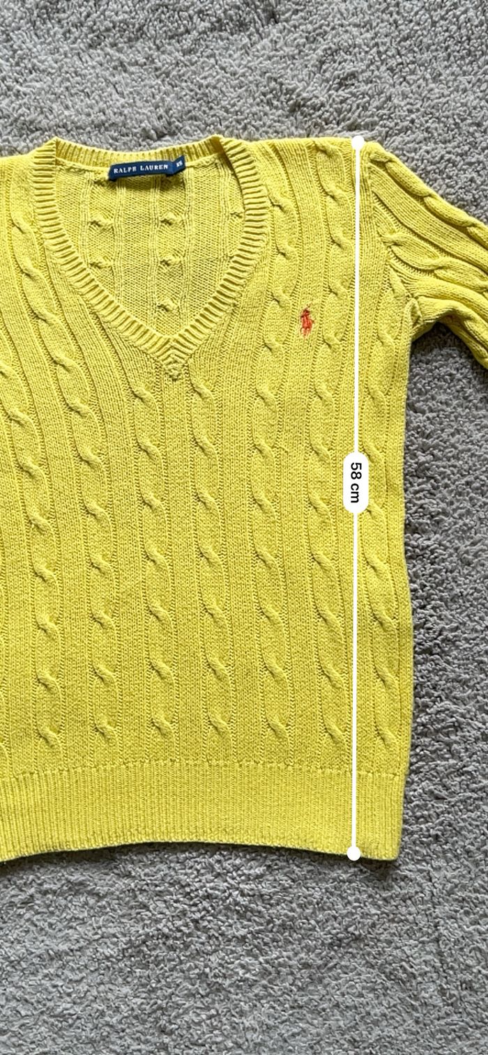 Pull torsadé col V Ralph Lauren femme taille XS - photo numéro 9