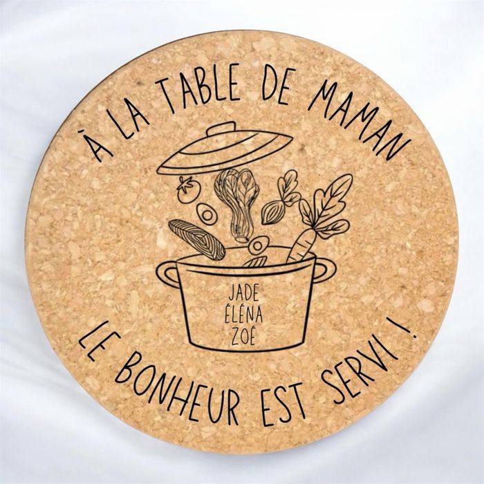 Dessous de plat en liège personnalisé - photo numéro 2