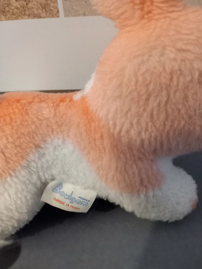 Peluche vintage lapin  Boulgom pastel aux yeux bleus 17cm - photo numéro 4
