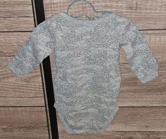 Body gris manches longues Bout'chou 6 mois - photo numéro 4