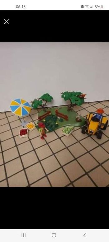 Couple de fermiers avec verger playmobil