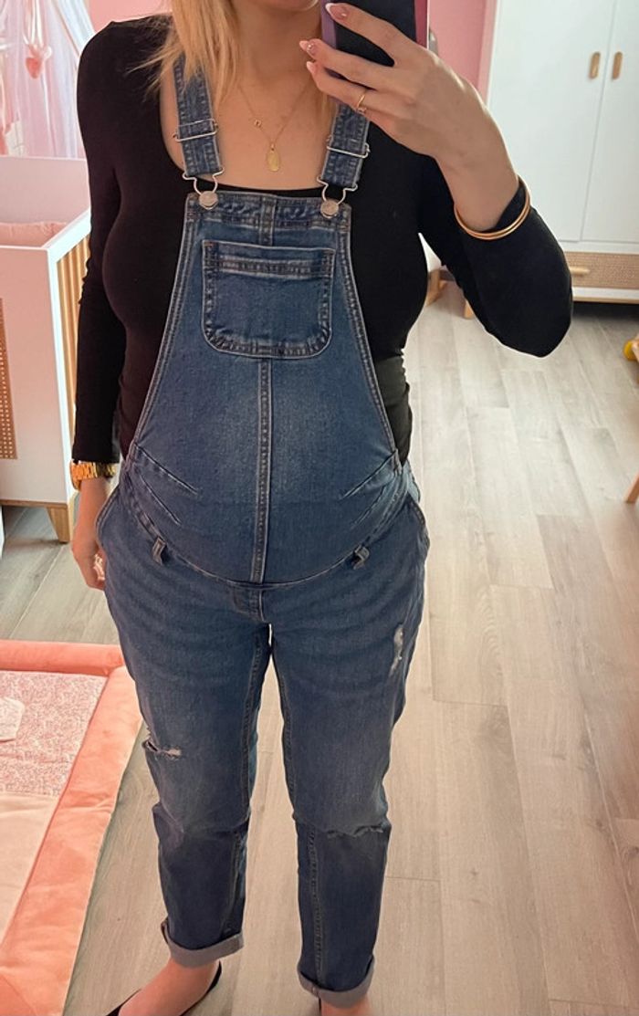 Salopette de grossesse en jean Kiabi taille 36