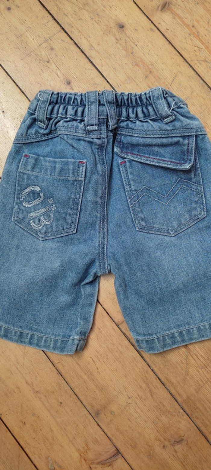 Short obaibi Okaïdi coton jean taille 12mois - photo numéro 2