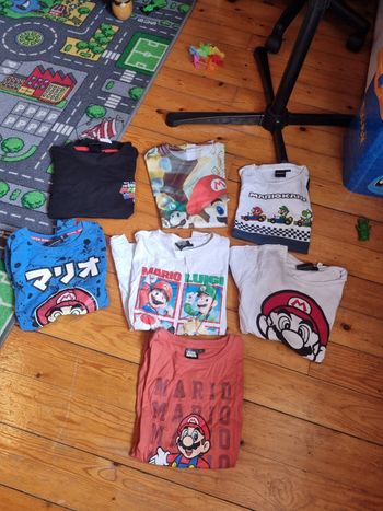 Lots de 7 tee-shirt mario