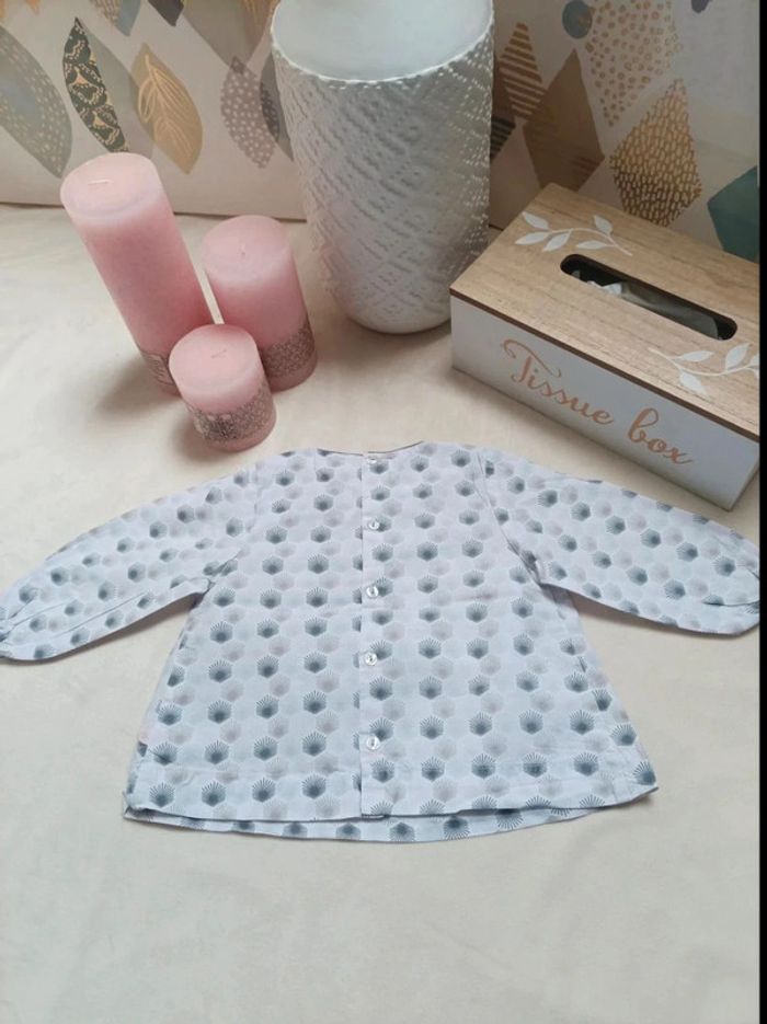 Blouse manches longues Obaïbi fille 6 mois - photo numéro 3