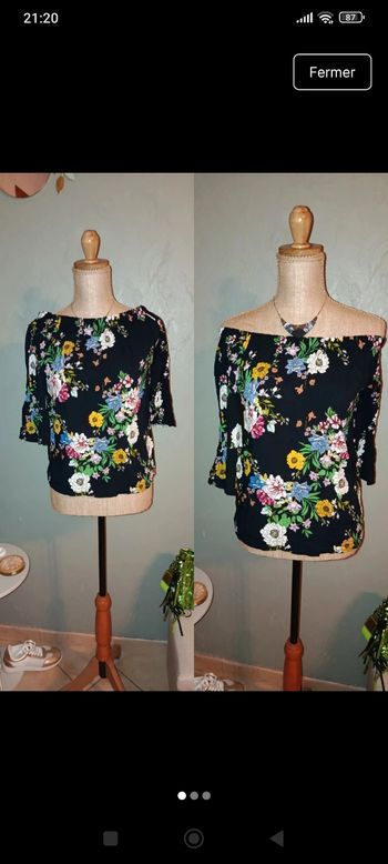 Blouse manches évasées 