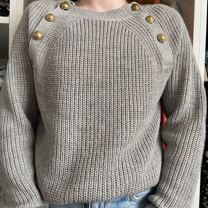 Pull maille gris