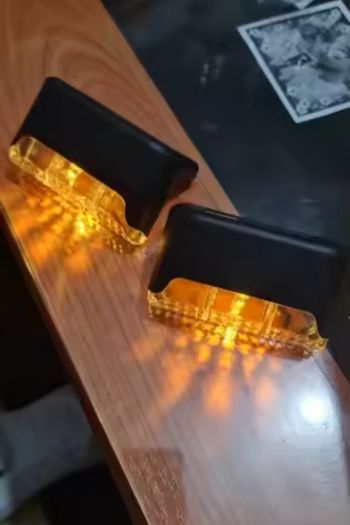 Lot de 4 appliques solaires décoratives