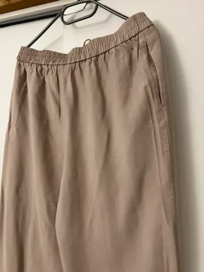 Pantalon large rose clair à rayures fines blanches Primark - photo numéro 5