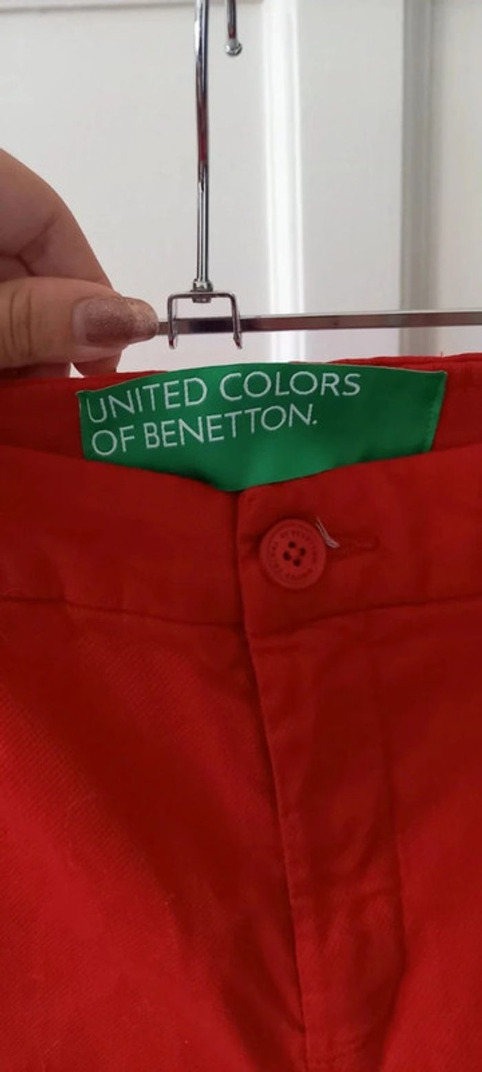 Pantalon Benetton rouge 44 - photo numéro 4