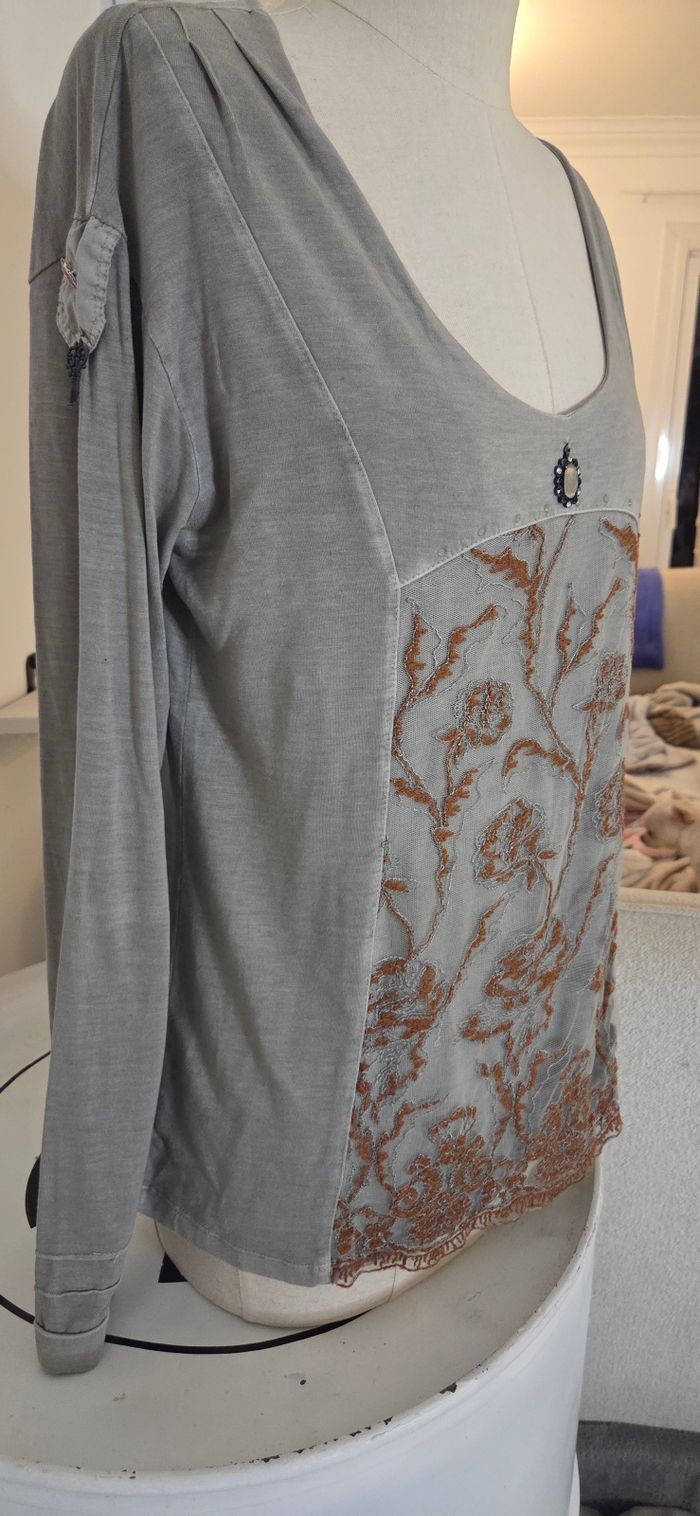 ELISA CAVALETTI – Top Bohème Brodé & Bijou – Taille M - photo numéro 9