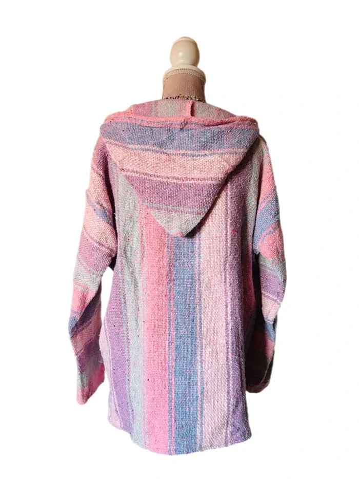 🌸💜Baja Hoodie artisanal boho ethnique Made in Mexico ethnic festival vibes sweat🌸💜 - photo numéro 8