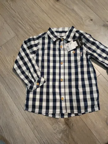 Veste carreaux bleu 2 ans