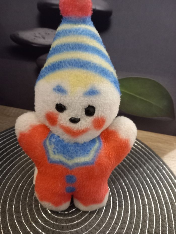 Peluche doudou Boulgom clown 28cm très rare - photo numéro 3