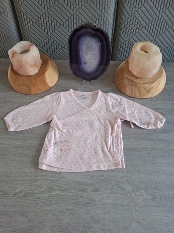 T-shirt cache coeur 3 mois