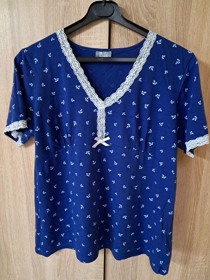 Pyjama 2 pièces Bleu Bonheur - photo numéro 2