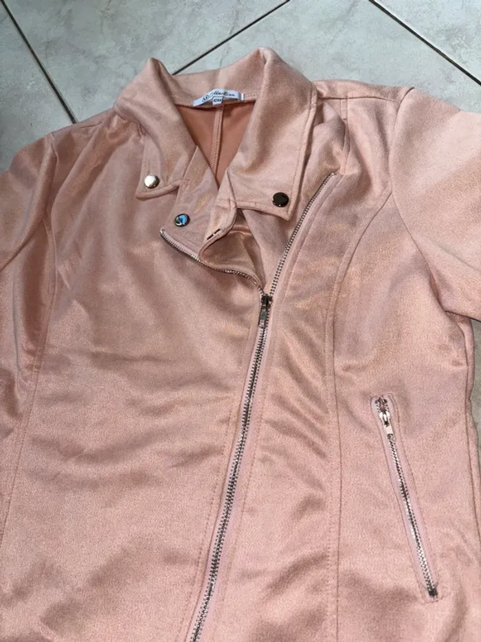 Veste perfercto légère rose pale - photo numéro 2