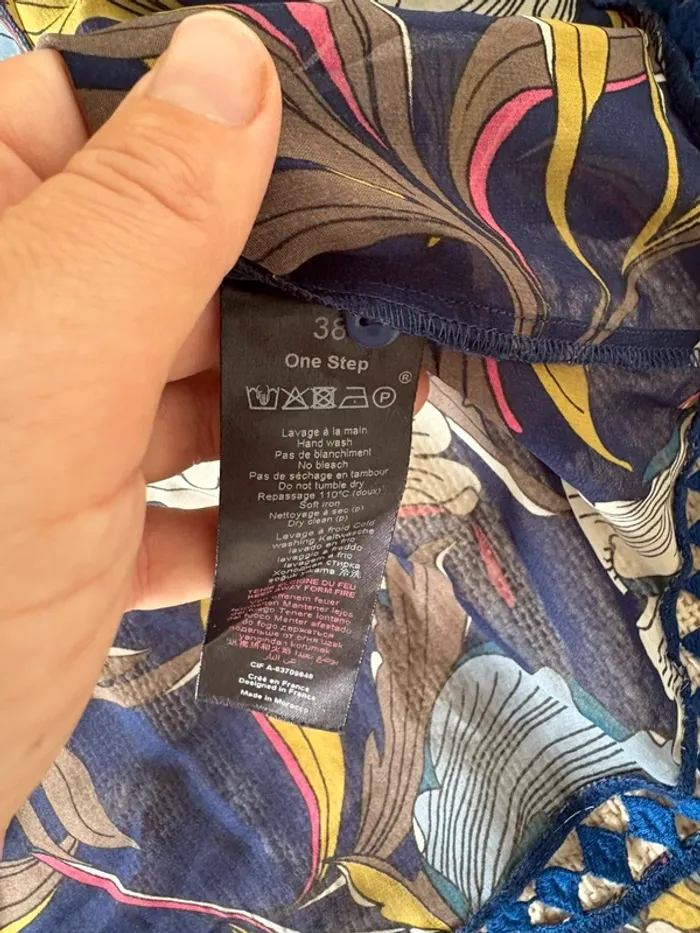 Blouse one step fleuri taille 38 coloré - photo numéro 3
